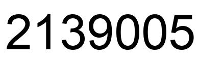 Número 2139005 imagen negro