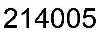 Número 214005 imagen negro