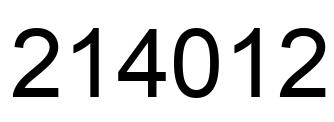 Número 214012 imagen negro