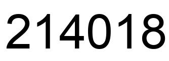 Número 214018 imagen negro