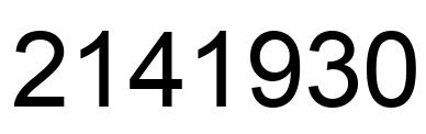 Number 2141930 black image