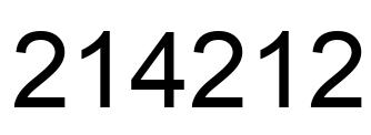 Número 214212 imagen negro