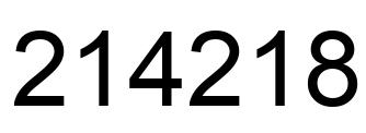 Número 214218 imagen negro