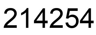 Número 214254 imagen negro