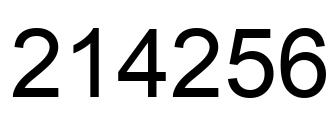 Número 214256 imagen negro