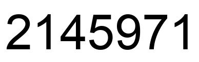 Number 2145971 black image