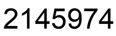 Number 2145974 black image