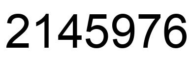 Number 2145976 black image