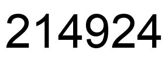 Number 214924 black image