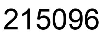 Number 215096 black image