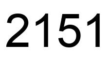 Number 2151 black image