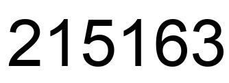 Number 215163 black image