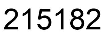 Number 215182 black image