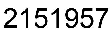 Number 2151957 black image