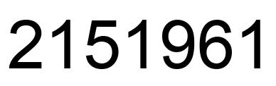 Number 2151961 black image