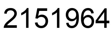 Number 2151964 black image