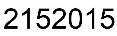 Número 2152015 imagen negro