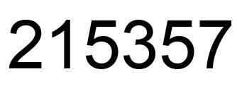 Number 215357 black image