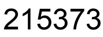 Number 215373 black image