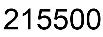 Number 215500 black image