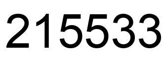 Número 215533 imagen negro