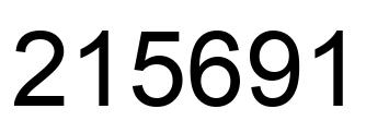 Number 215691 black image