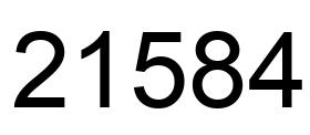 Número 21584 imagen negro