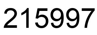 Number 215997 black image
