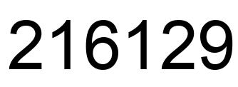 Número 216129 imagen negro