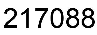 Number 217088 black image