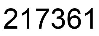 Número 217361 imagen negro