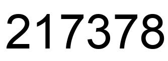 Número 217378 imagen negro