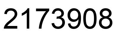Number 2173908 black image