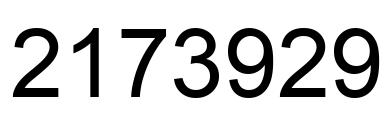 Number 2173929 black image