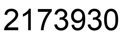 Number 2173930 black image