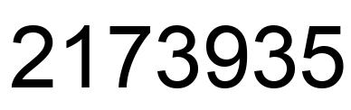 Number 2173935 black image