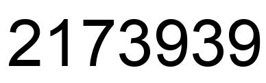 Number 2173939 black image