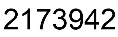 Number 2173942 black image