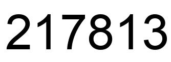 Number 217813 black image