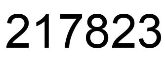 Number 217823 black image