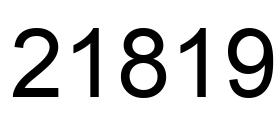 Number 21819 black image