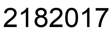 Number 2182017 black image
