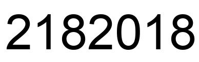 Number 2182018 black image