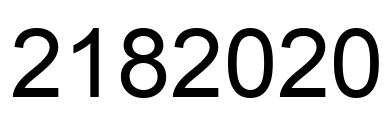 Number 2182020 black image