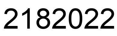 Number 2182022 black image