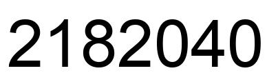 Number 2182040 black image