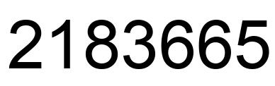 Number 2183665 black image