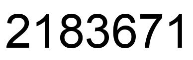 Number 2183671 black image