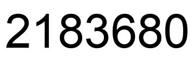 Number 2183680 black image