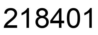 Número 218401 imagen negro